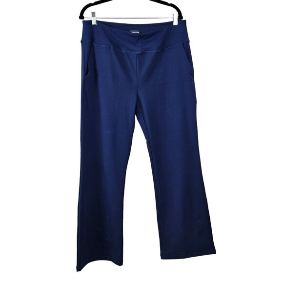 DaYoung Womens High Waist Stretch Flare Pants Size XXL Navy Blue Comfortable - Picture 4 of 11